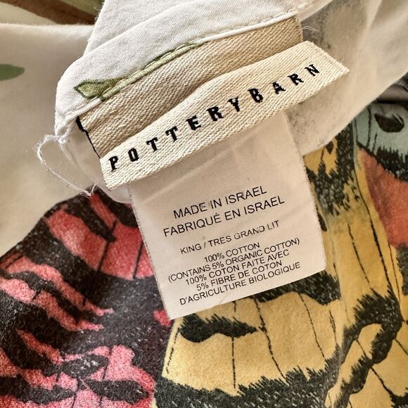 Pottery Barn Fauna Bird Percale Duvet Cover King Size  & 2 King Shams - Picture 7 of 8